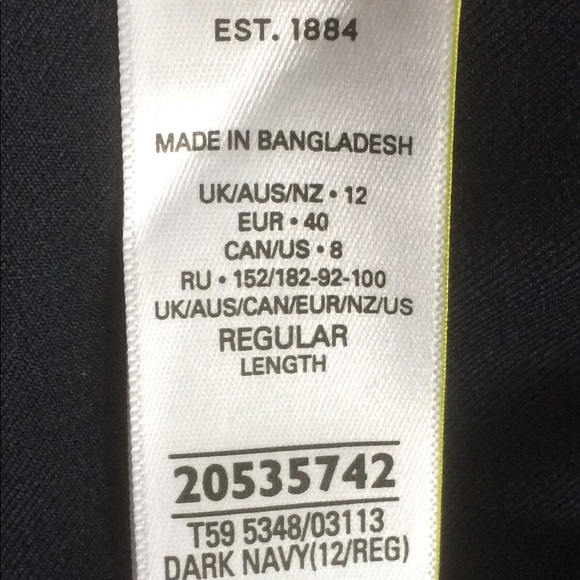 NWT M&S Navy Pants US8-10 - Picture 6 of 7